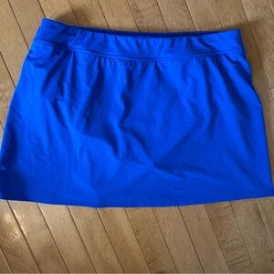 LANDS’ END Size 14 Bright Blue Swimsuit Skirt